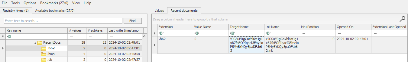 Flag encoded in base62 format in the registry.