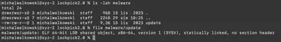 Rys. 3. Zawartość katalogu malware.zip oraz typ pliku.