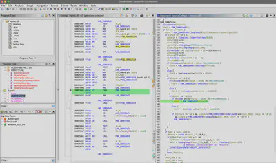 Rys. 26. Miejsce wywołania funkcji WinHttpConnect w funkcji głównej programu.
