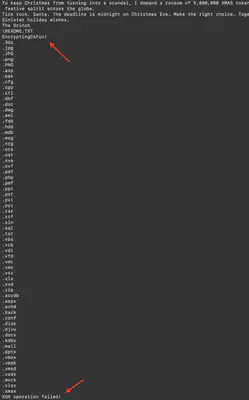 Rys. 10. Analiza zawartości złośliwego pliku za pomocą polecenia <code>strings</code>.