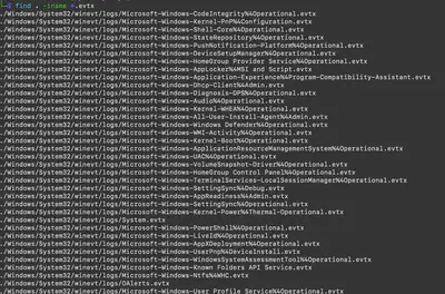 Fig. 35. Detected system log files.