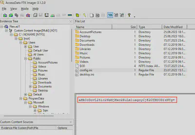 Fig. 15. Base64 encoded commands received from the C2 server.