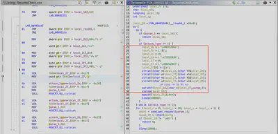 Fig. 18. Code segment responsible for sending ICMP packets.