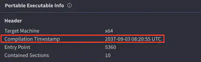 Fig. 8. Malware compilation timestamp.