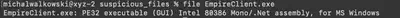 Fig. 18. Detected type of the EmpireClient.exe file.