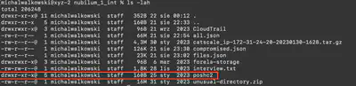 Fig. 14. Directory name received after extracting the archive unusual-directory.zip.