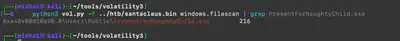 Fig. 20. Finding the PresentForNaughtyChild.exe file.
