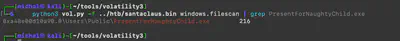 Fig. 20. Finding the <code>PresentForNaughtyChild.exe</code> file.