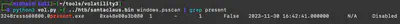 Fig. 14. PID of the present.exe process.