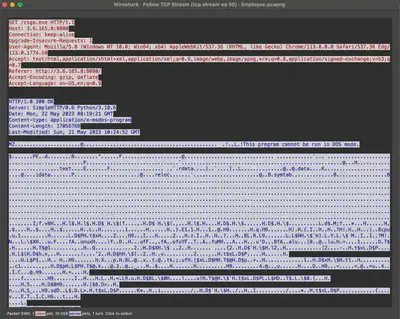 Fig. 4. Suspicious software downloaded by the employee.